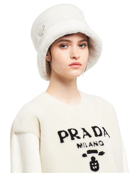 prada white cap|Prada winter hats.